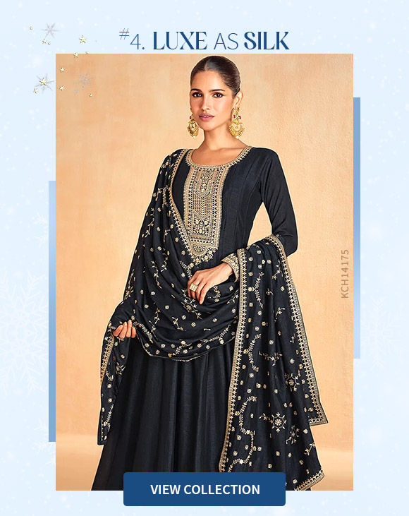 Party perfect art-silk Sarees, Salwar Suits Lehengas & more. Shop!